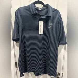 NWT Men’s Sun Day Red TPC Sugarloaf Golf Pioneer Polo Blue Striped Shirt- XL